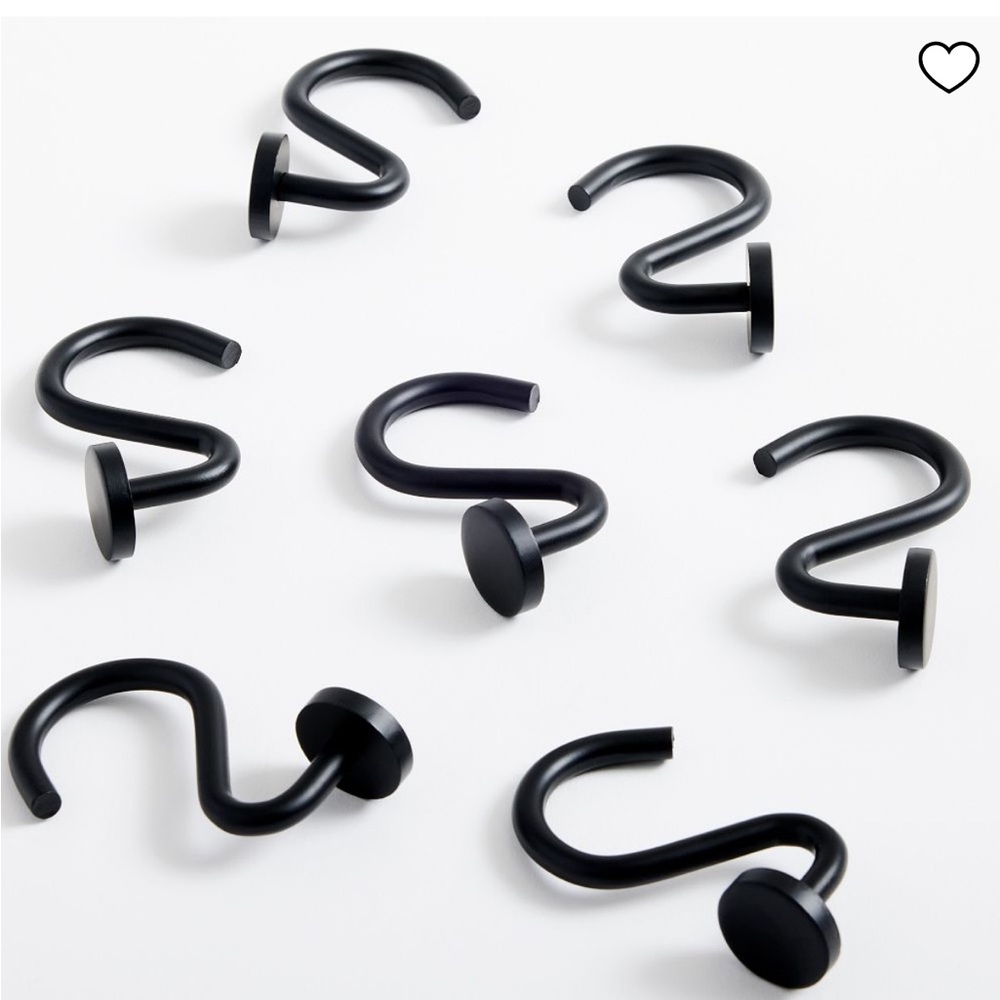 West Elm metal shower curtain hangers